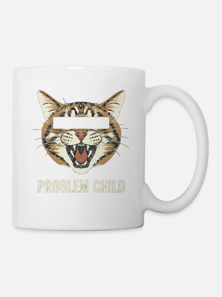 Problem Child Katzenmotiv - Tasse - Weiß