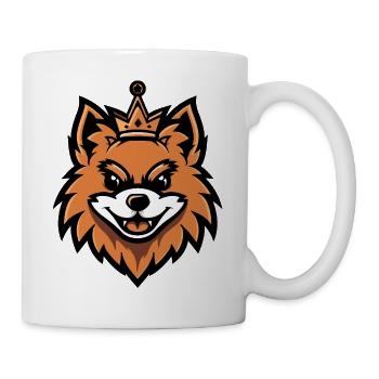 Couronne de chien de Poméranie - Mug blanc - blanc - Droite