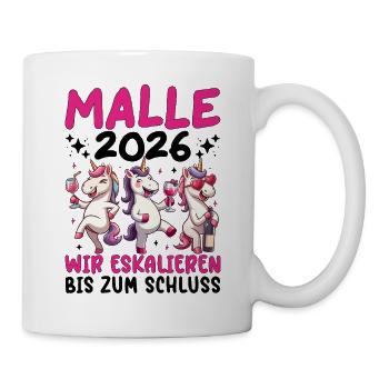 Malle 2026 We escalate until the end unicorn - Mug - white - Right