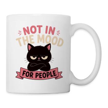 Not in the mood for humans cat funny - Mug - white - Right
