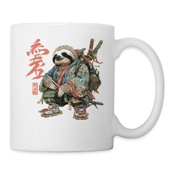 Sloth Samurai in Ukiyoe Armor - Mug - white - Right