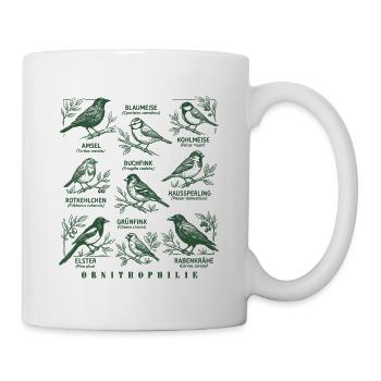 Ornithophilie Vogelarten Ornithologie Vogel - Tasse - Weiß - Rechts