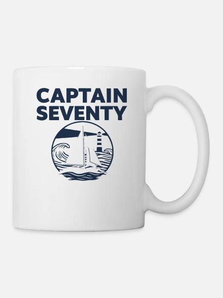 Captain Seventy Navigating Life - Tasse - Weiß