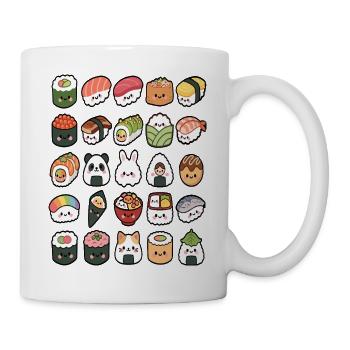 Kawaii Sushi Friends Mignonne Art culinaire japonais - Mug blanc - blanc - Droite