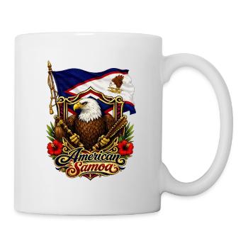 Eagle Flag of American Samoa - Mug - white - Right