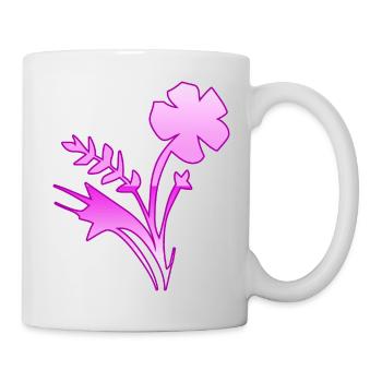 Fleur - Mug blanc - blanc - Droite