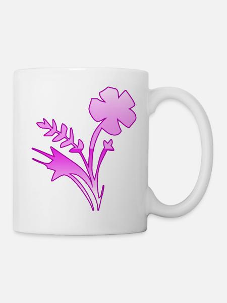 Blumen - Tasse - Weiß