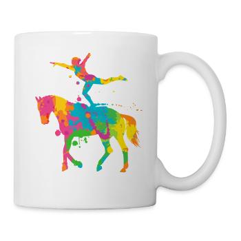 Cavalier Cheval Coloré Volti - Mug blanc - blanc - Droite