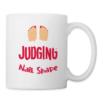 Nageldesigner Nageldesignerin Kosmetik Nagelstudio - Tasse - Weiß - Rechts