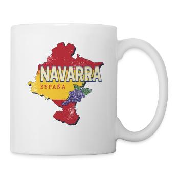 Navarra in Spanien Region Reben Vintage Souvenir - Tasse - Weiß - Rechts