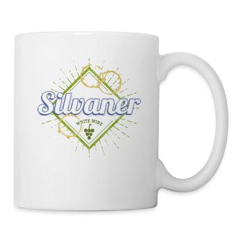 Silvaner mit Rebe Vintage Weintrinker Design - Tasse - Weiß - Rechts