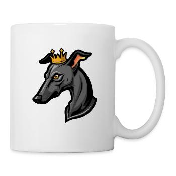 Couronne de chien lévrier - Mug blanc - blanc - Droite
