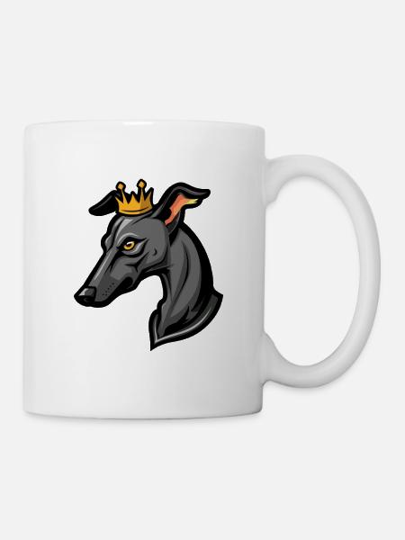 Greyhound Hund Krone - Tasse - Weiß