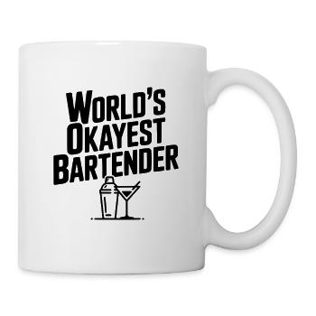 Der beste Barkeeper der Welt - Tasse - Weiß - Rechts