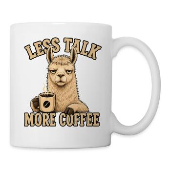 Lama Chemise Moins Parler Plus Café - Mug blanc - blanc - Droite