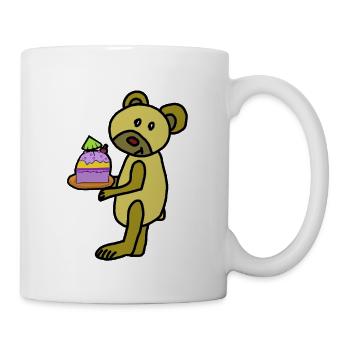 Muffin Bear Teddy Bear Cake Child - Mug - white - Right