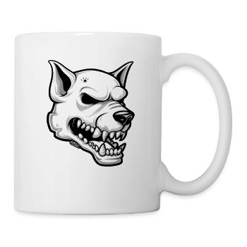 Night fangs Skullhound Dog - Mug blanc - blanc - Droite