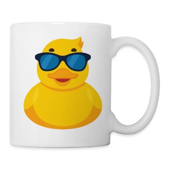 Sonnenbrillen-Gummiente - Tasse - Weiß - Rechts