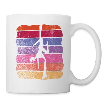 Vertical Cloth Vintage Aerial Acrobatics Aerial Silk - Mug - white - Right