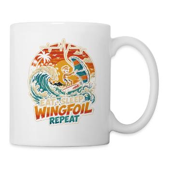 Wingfoil Wellenfahrer Sunset - Tasse - Weiß - Rechts