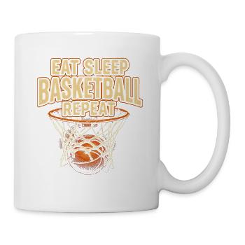 Eat Sleep Basketball Repeat - Mug - white - Right