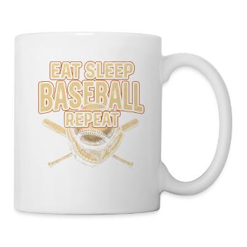 Eat Sleep Baseball Repeat - Mug - white - Right