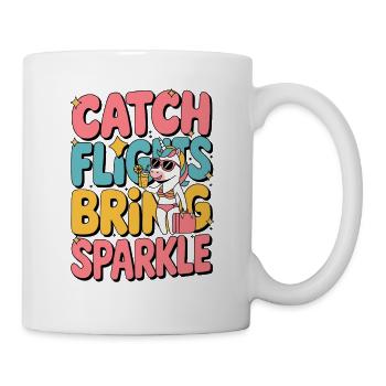 Prendre les vols Apporte des vacances Sparkle Unicorn Summer - Mug blanc - blanc - Droite