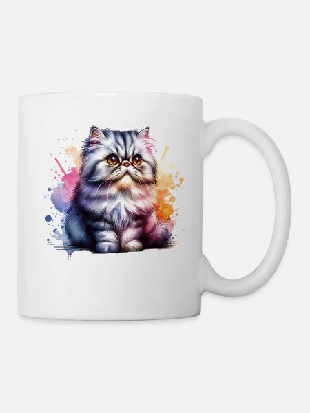Perserkatze Geschenk - Tasse - Weiß