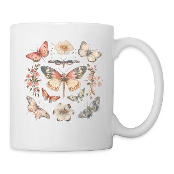 Boho-Cottagecore-Monarchfalter - Tasse - Weiß - Rechts