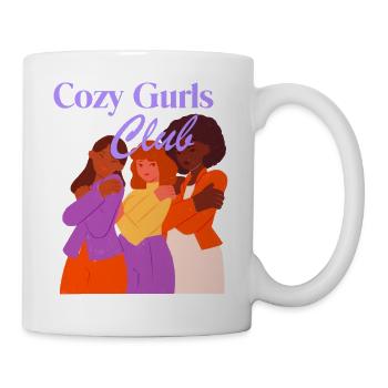 Cozy Girls Club Warm Aesthetic Girl Power - Tasse - Weiß - Rechts
