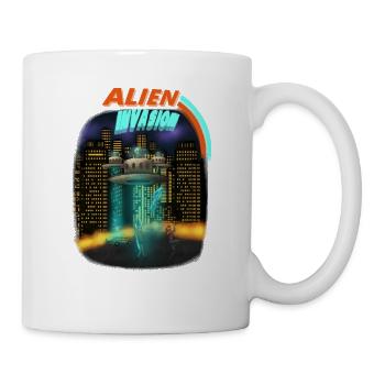 Alien Invasion Space Shirt - Tasse - Weiß - Rechts