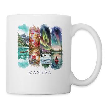 Voyage de vacances au Canada – Motif nature sauvage - Mug blanc - blanc - Droite