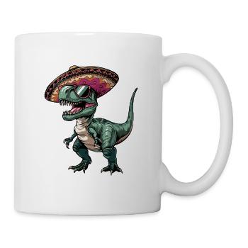 Dinosaur T-Rex Funny Sombrero - Mug - white - Right