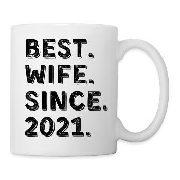Beste Ehefrau seit 2021 5-Jahres-Jubiläumsgeschenk - Tasse - Weiß - Rechts