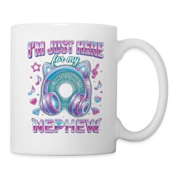 Tante, je suis juste là pour mon neveu - Mug blanc - blanc - Droite