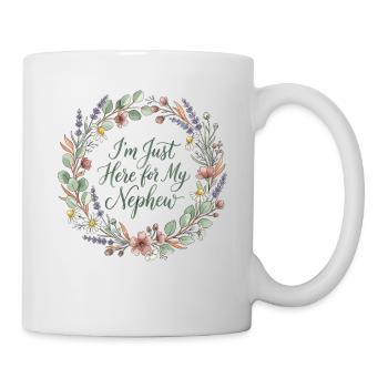 Tante, je suis juste là pour mon neveu - Mug blanc - blanc - Droite
