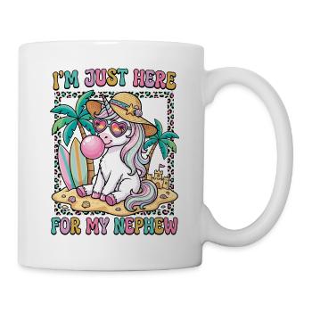 Tante, je suis juste là pour mon neveu - Mug blanc - blanc - Droite