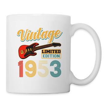 Vintage 1953 Electric Guitar Limited Edition Art - Mug - white - Right