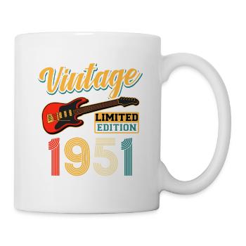 Vintage 1951 Electric Guitar Limited Edition Art - Tasse - Weiß - Rechts