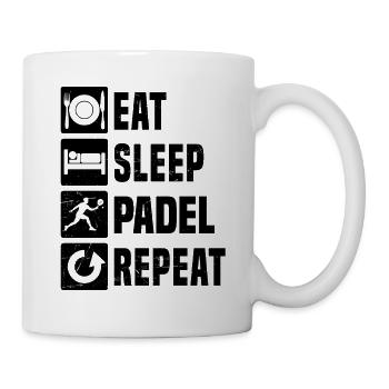Idée cadeau pour les fans de padel avec des chaussures de padel - Mug blanc - blanc - Droite