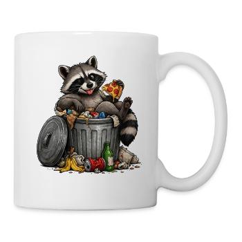 Raccoon with Pizza Trash - Mug - white - Right