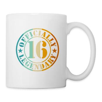 16e anniversaire Garçon Fille Légende Niveau 16 - Mug blanc - blanc - Droite
