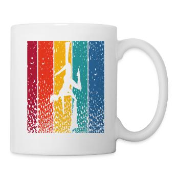 Vertical Cloth Vintage Aerial Acrobatics Aerial Silk - Mug - white - Right