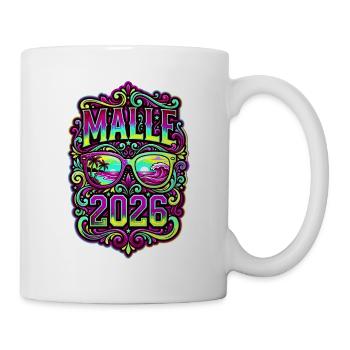 Malle 2026 Bunt Mallorca - Tasse - Weiß - Rechts