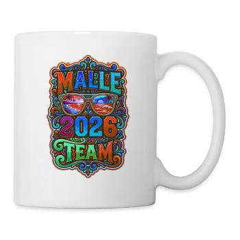 Malle 2026 Mallorca Urlaub Bunt - Tasse - Weiß - Rechts