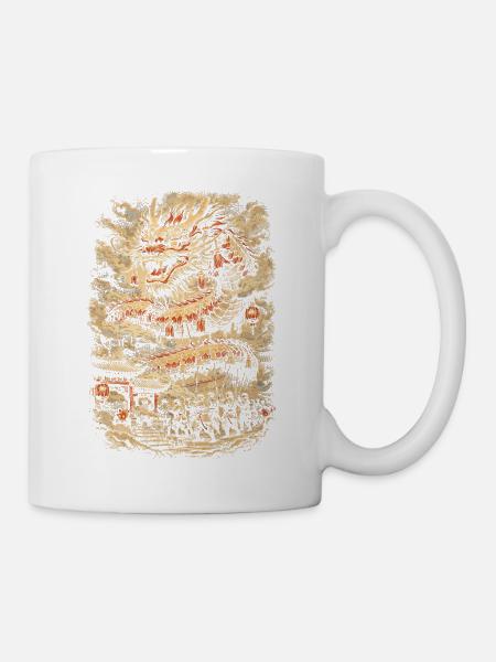 Dragon Dance Drachentanz - Tasse - Weiß