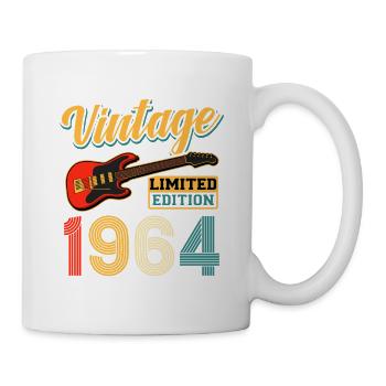 Vintage 1964 Electric Guitar Limited Edition Art - Tasse - Weiß - Rechts