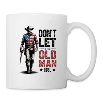 Lass den alten Mann nicht in der alten amerikanischen Flagge - Tasse - Weiß - Rechts