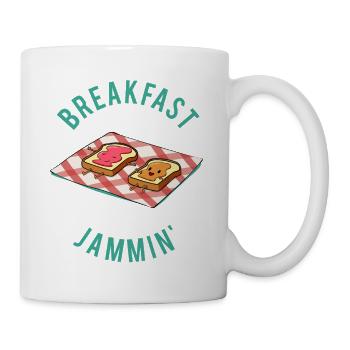 Le petit-déjeuner est Jammin Pain Pain Drôle - Mug blanc - blanc - Droite