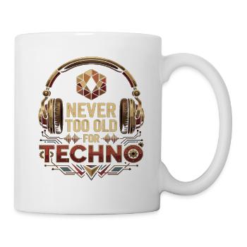 Jamais trop vieux pour la rave techno - Mug blanc - blanc - Droite